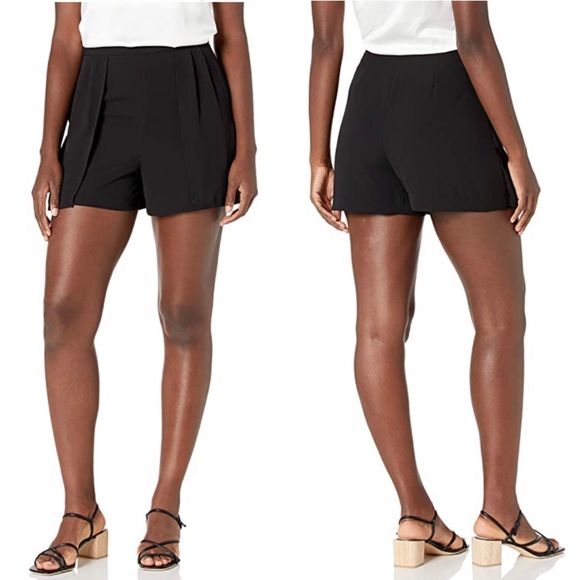 BCBGMAXAZRIA Silk Georgette Pleat Shorts - Picture 7 of 15